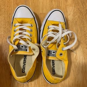 Yellow Low Top Converse Sneakers